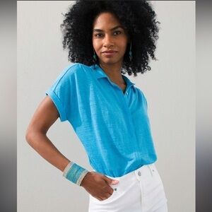 Chico's Blue Button Down Shirt